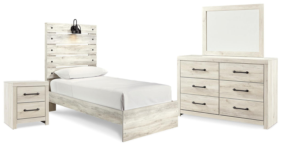 Cambeck Twin Panel Bed, Dresser, Mirror and Nightstand