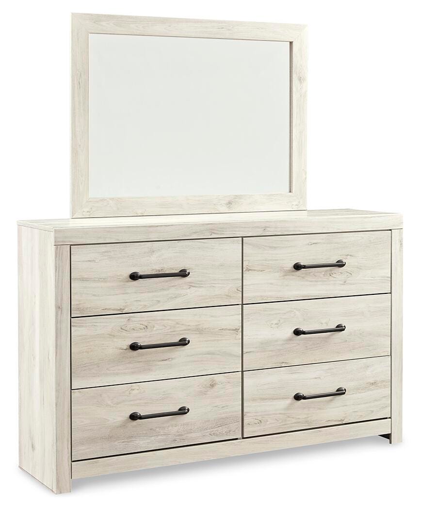 Cambeck Queen Panel Bed with Storage, Dresser, Mirror and Nightstand