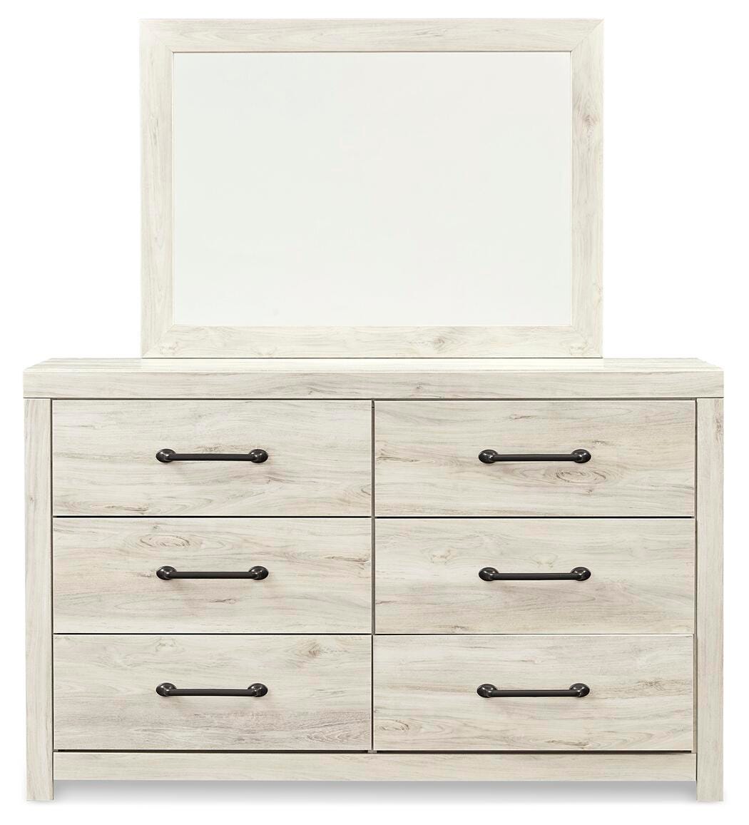Cambeck Queen Panel Bed with Storage, Dresser, Mirror and Nightstand