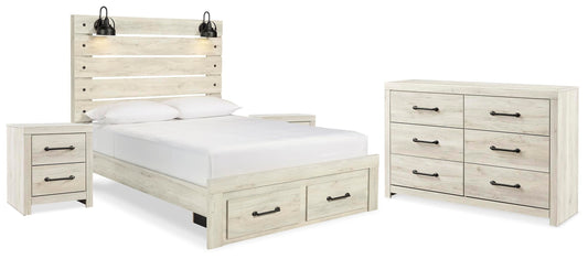 Cambeck Queen Panel Storage Bed, Dresser and 2 Nightstands