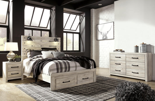Cambeck Queen Panel Storage Bed, Dresser and Nightstand