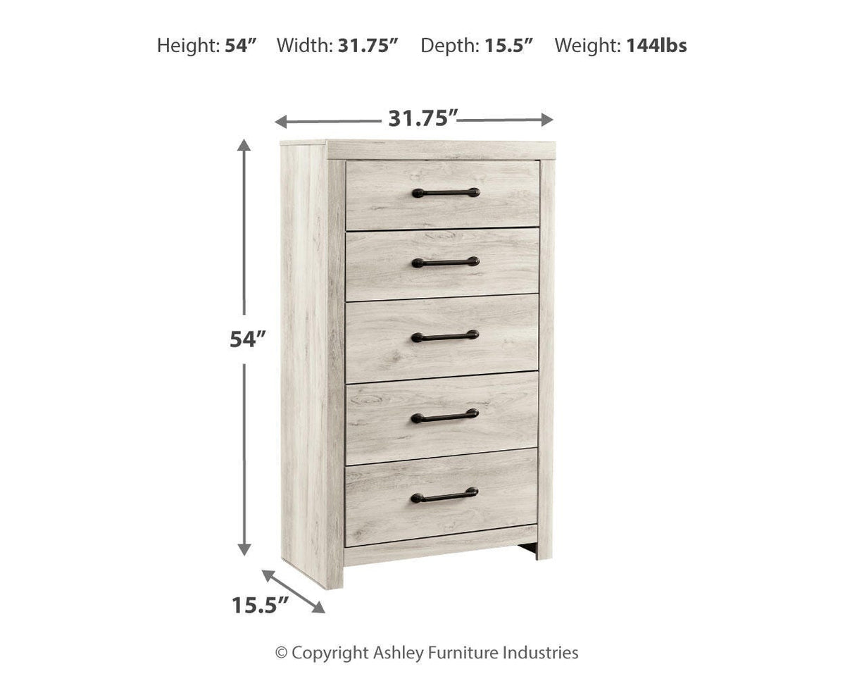 Cambeck Queen Panel Bed with Storage, Chest and Nightstand