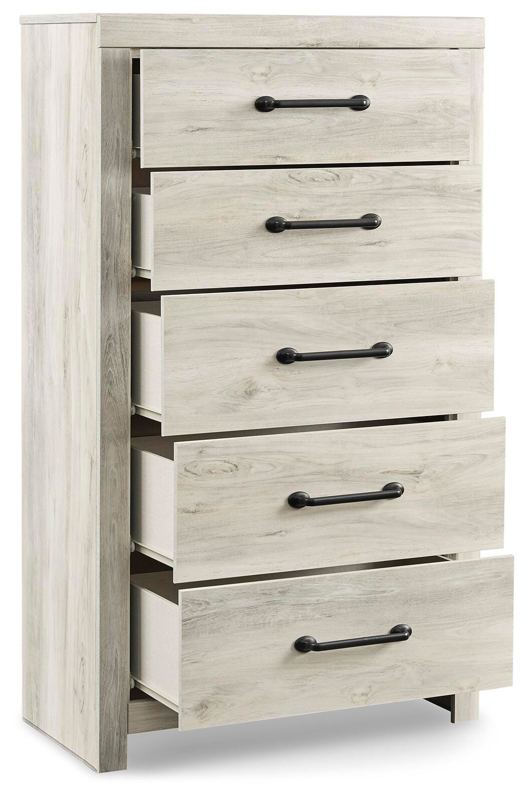 Cambeck King Panel Bed with Storage, Chest and 2 Nightstands