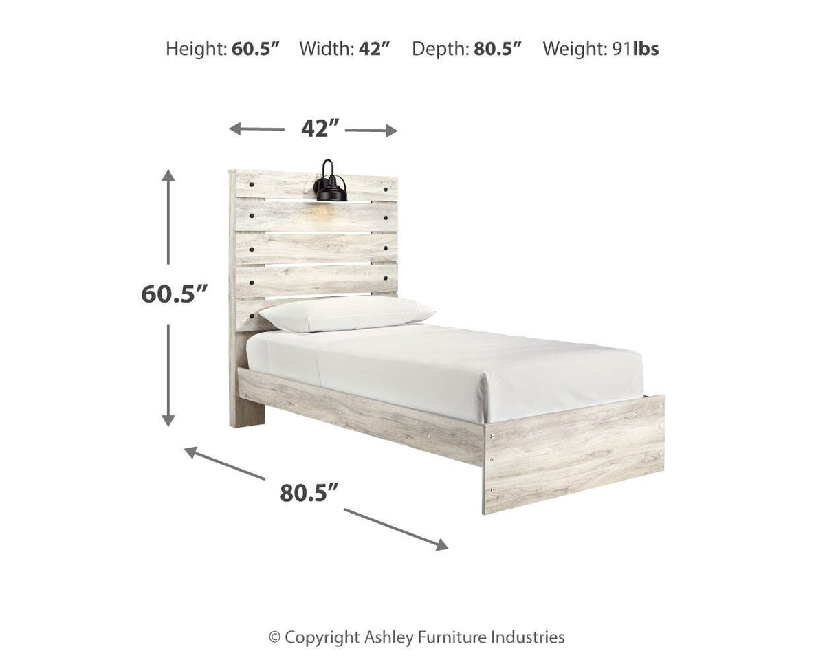 Cambeck Twin Panel Bed, Dresser, Mirror and Nightstand