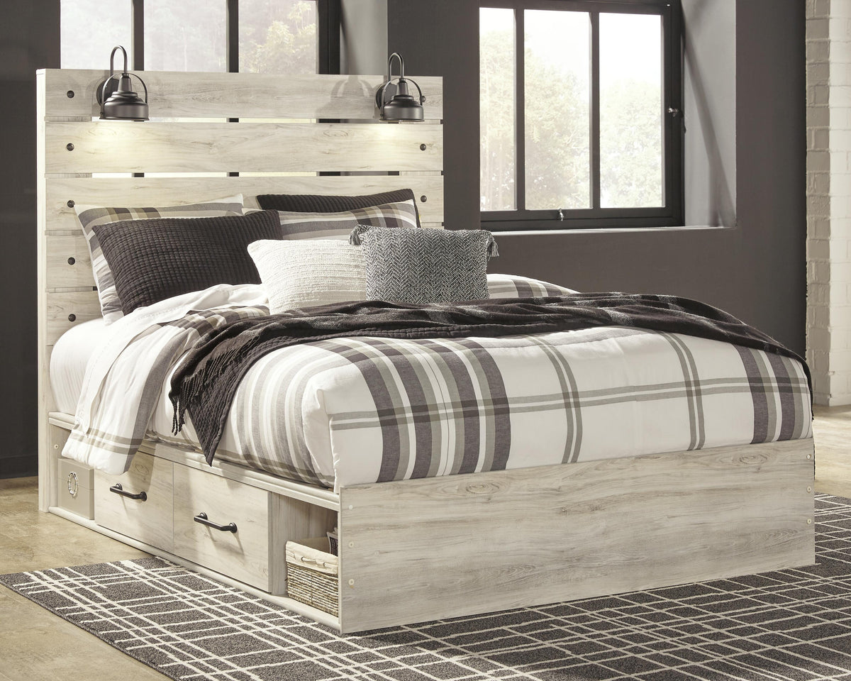 Cambeck Queen Panel Bed with Storage, Dresser, Mirror, Chest and 2 Nightstands