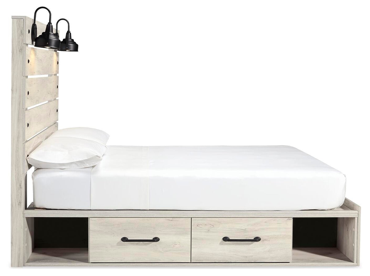 Cambeck Queen Panel Bed with Storage, Dresser, Mirror, Chest and 2 Nightstands