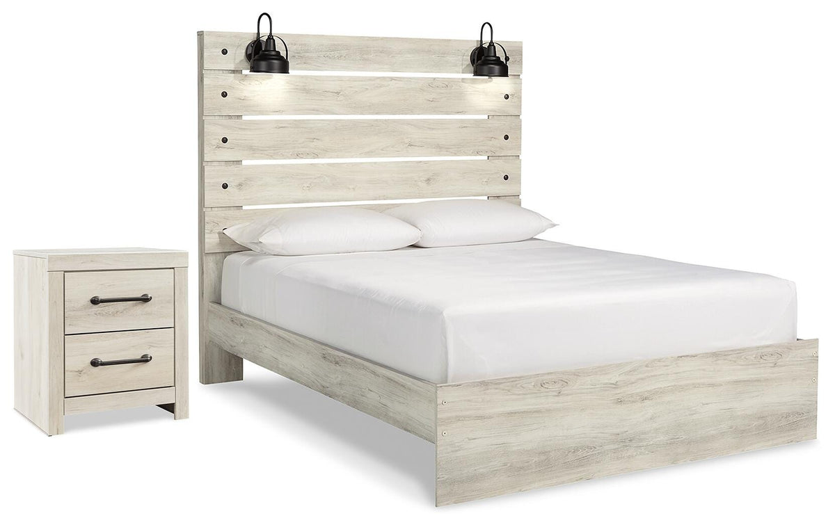 Cambeck Queen Panel Bed and 2 Nightstands