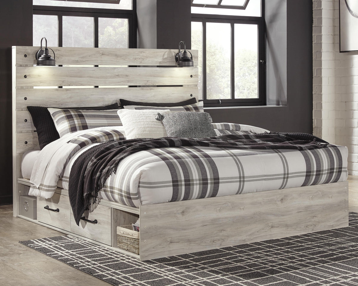 Cambeck King Panel Bed with Storage, Dresser, Mirror, Chest and 2 Nightstands