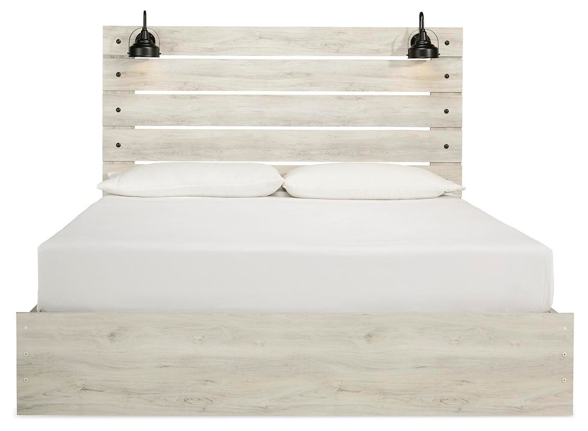 Cambeck King Panel Storage Bed, Dresser, Mirror and Nightstand