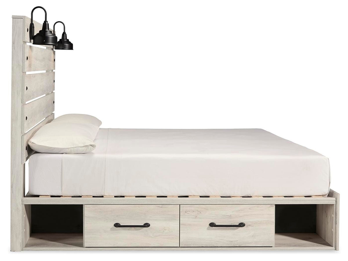 Cambeck King Panel Bed with Storage, Dresser, Mirror, Chest and 2 Nightstands