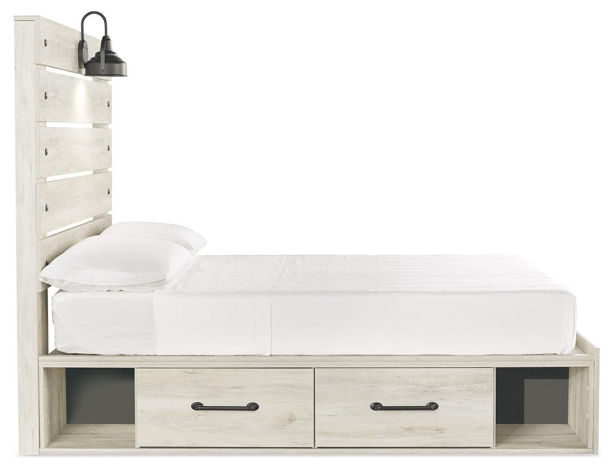 Cambeck Full Panel Bed with Storage, Dresser and Nightstand