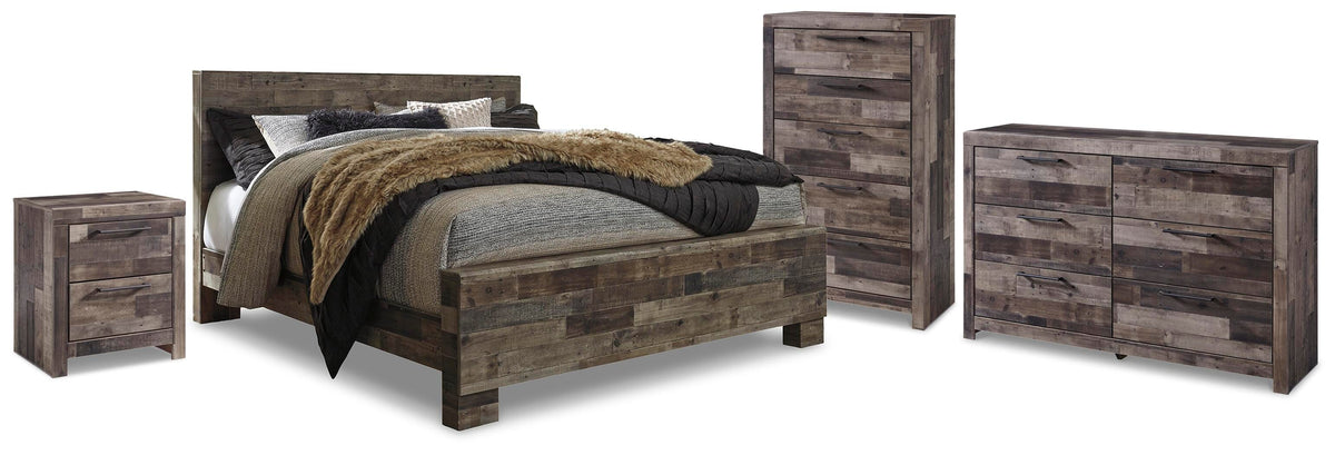 Derekson Queen Panel Storage Bed, Dresser, Chest and Nightstand