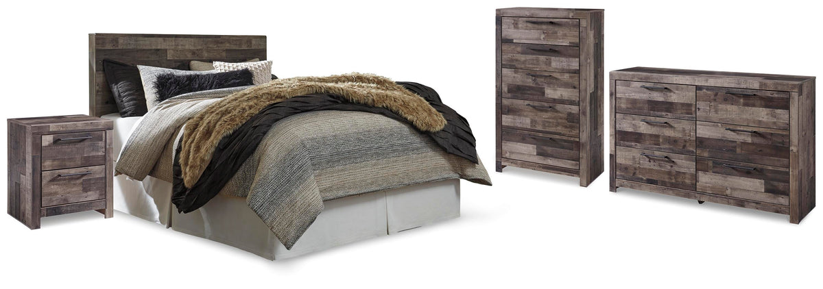 Derekson Queen Panel Headboard, Dresser, Chest and Nightstand