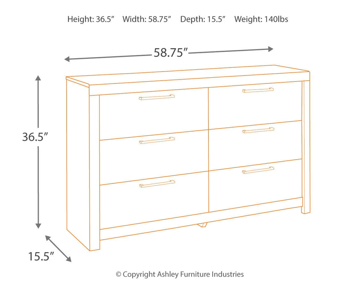 Derekson Queen Panel Headboard, Dresser, Chest and Nightstand