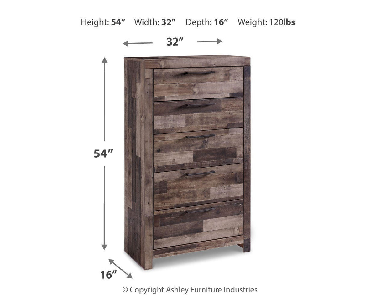 Derekson Queen Panel Headboard, Dresser, Chest and Nightstand