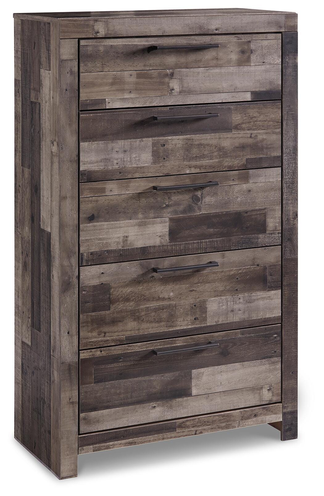 Derekson King Panel Bed, Dresser, Chest and Nightstand