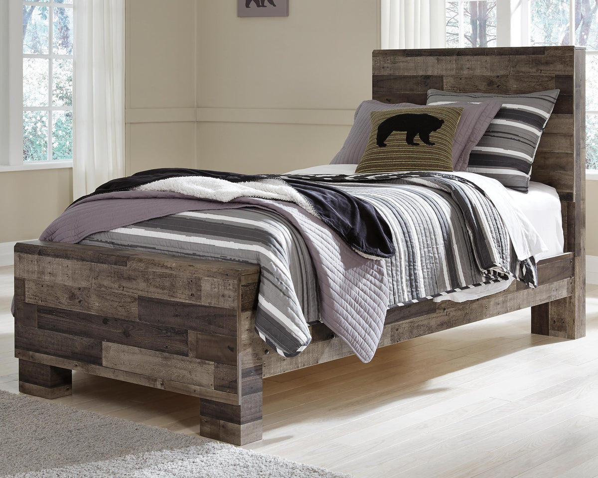 Derekson Twin Panel Bed, Dresser and Mirror