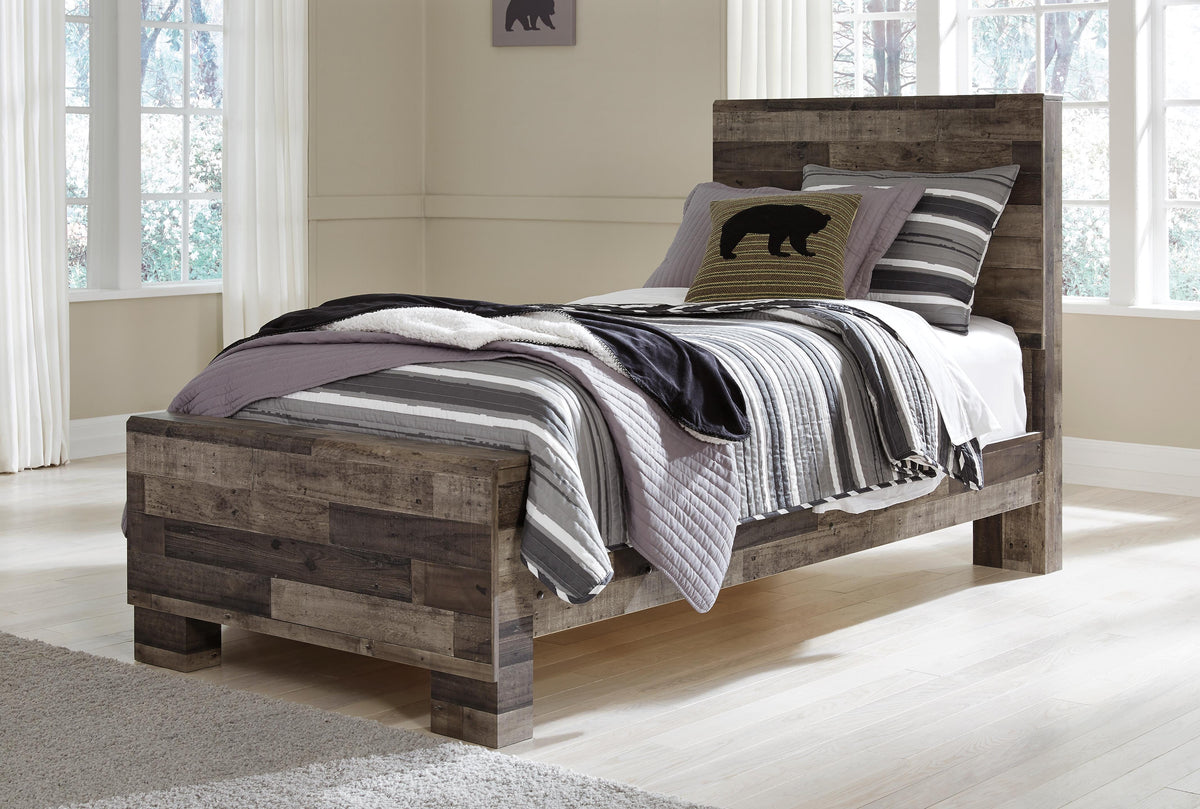 Derekson Twin Panel Bed, Dresser and Mirror