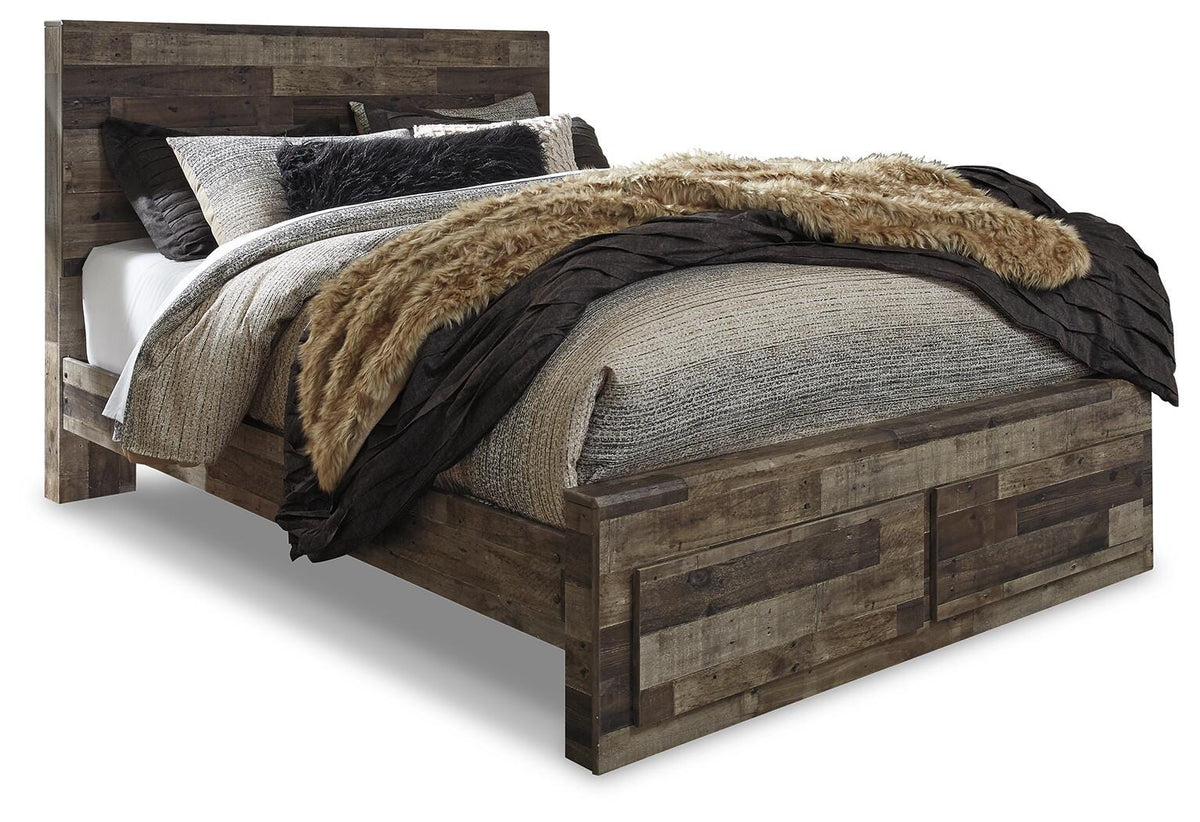 Derekson Queen Panel Storage Bed, Dresser and 2 Nightstands