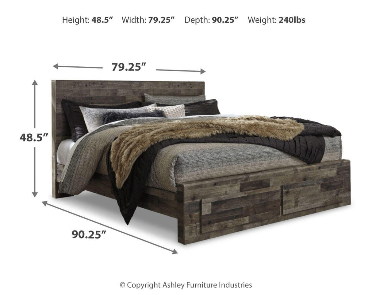 Derekson King Panel Bed, Dresser, Chest and Nightstand