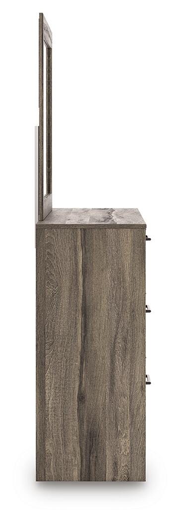 Elbrim Queen Panel Storage Bed, Dresser and Mirror