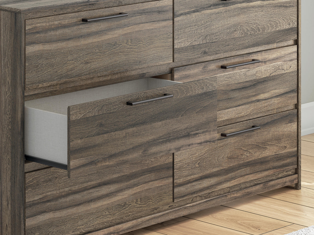 Elbrim King Panel Storage Bed, Dresser and Nightstand