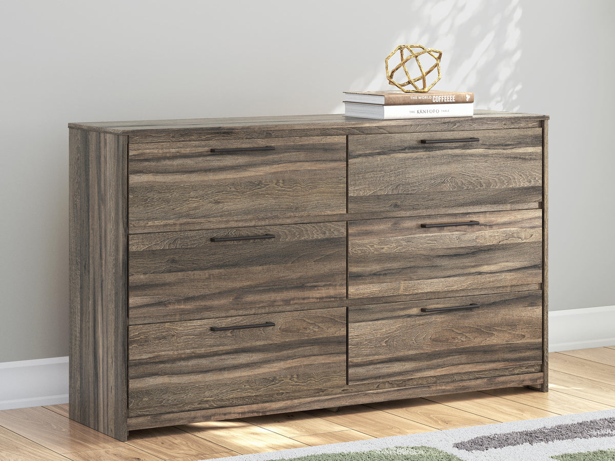 Elbrim King Panel Storage Bed, Dresser and Nightstand
