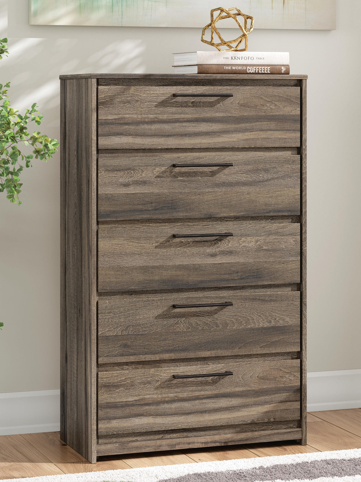 Elbrim King Panel Storage Bed, Chest and Nightstand