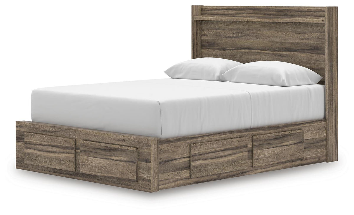 Elbrim Queen Panel Storage Bed, Dresser and Mirror