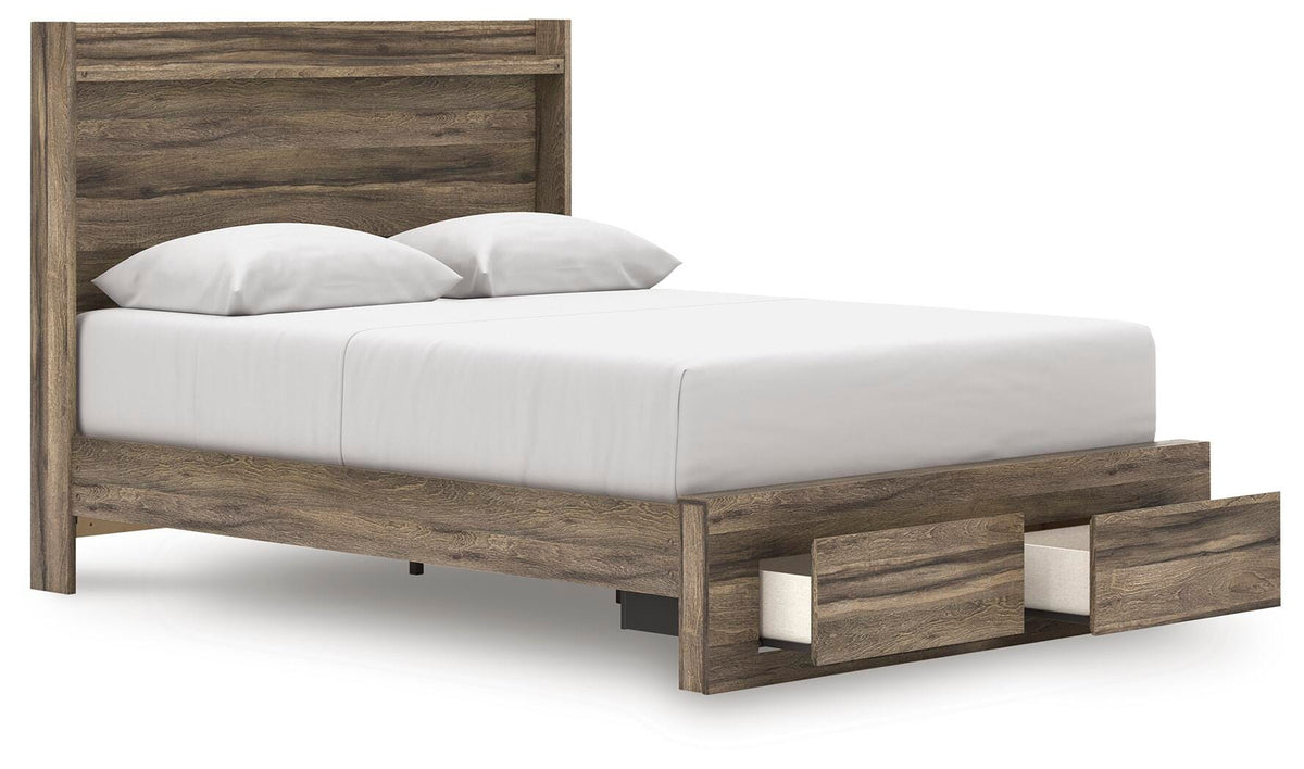 Elbrim Queen Panel Storage Bed, Dresser and Mirror