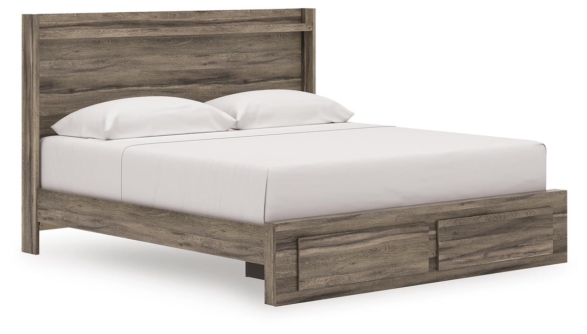 Elbrim King Panel Storage Bed, Chest and Nightstand
