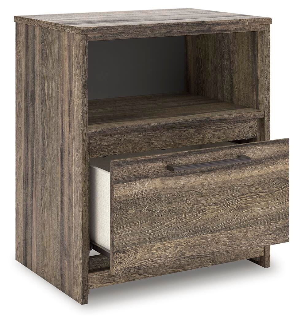 Elbrim King Panel Storage Bed, Chest and Nightstand