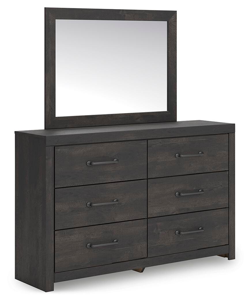 Hollivern Twin Panel Bed, Dresser and Mirror