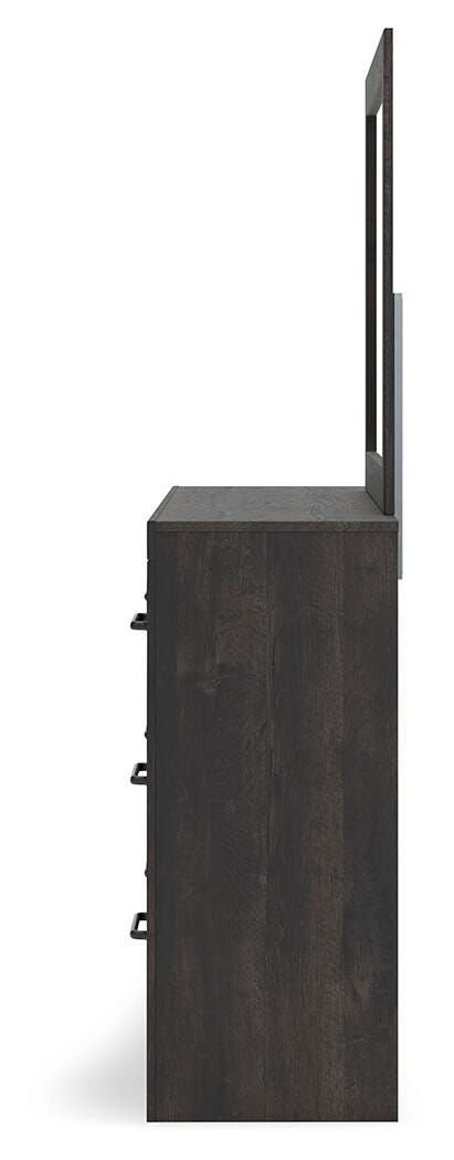 Hollivern Full Panel Bed, Dresser and Mirror