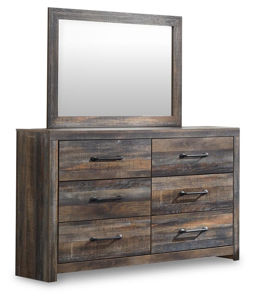 Drystan King Panel Storage Bed, Dresser, Mirror and Nightstand