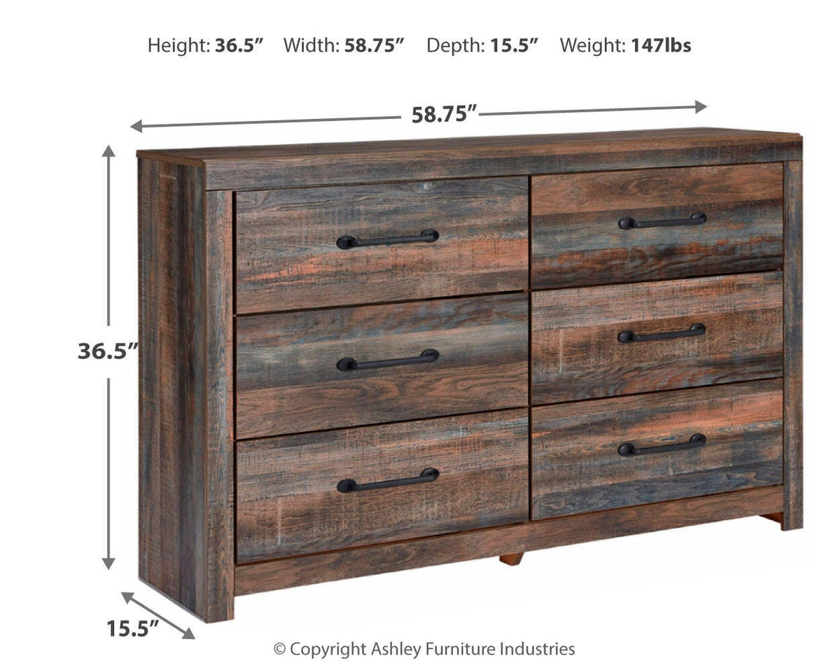 Drystan Queen Panel Bed, 2 Dressers, Mirror and 2 Nightstands