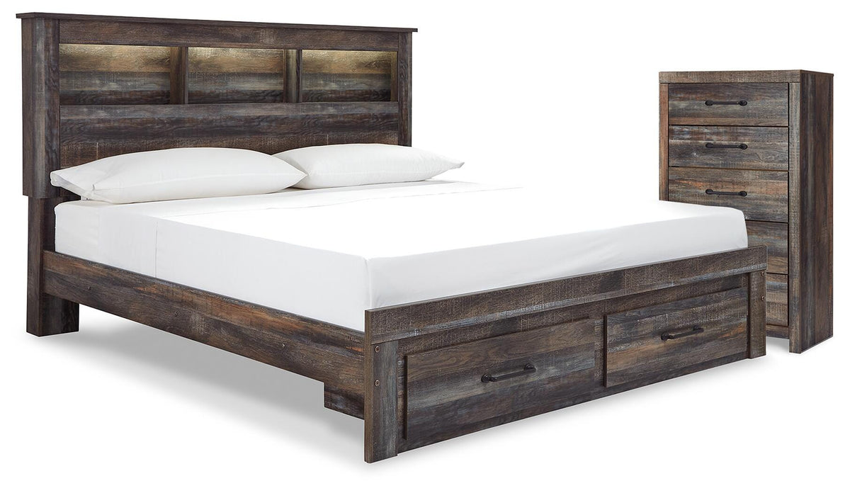 Drystan King Bookcase Storage Bed and Chest