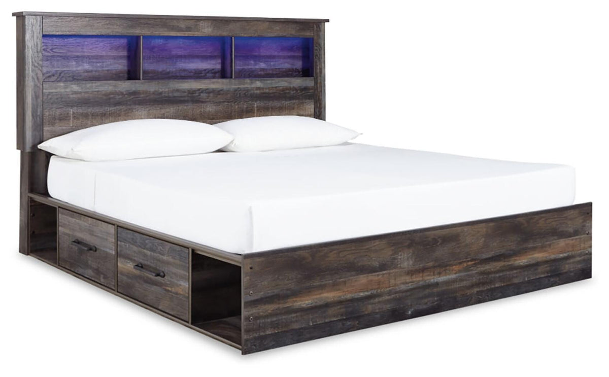 Drystan King Bookcase Storage Bed and Dresser