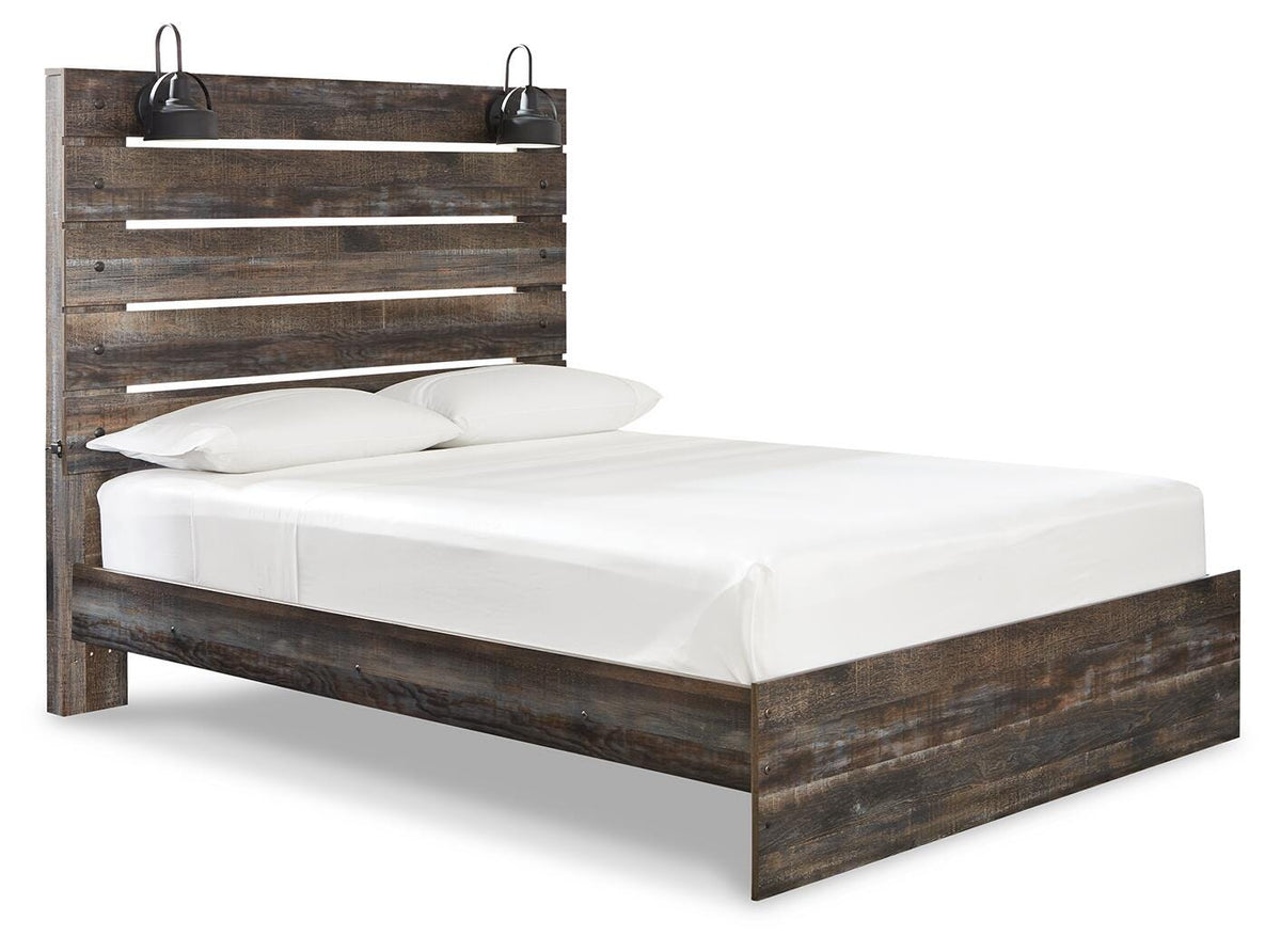 Drystan Queen Panel Bed, Dresser and Mirror