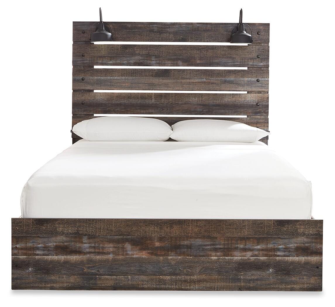 Drystan Queen Panel Bed, 2 Dressers, Mirror and 2 Nightstands