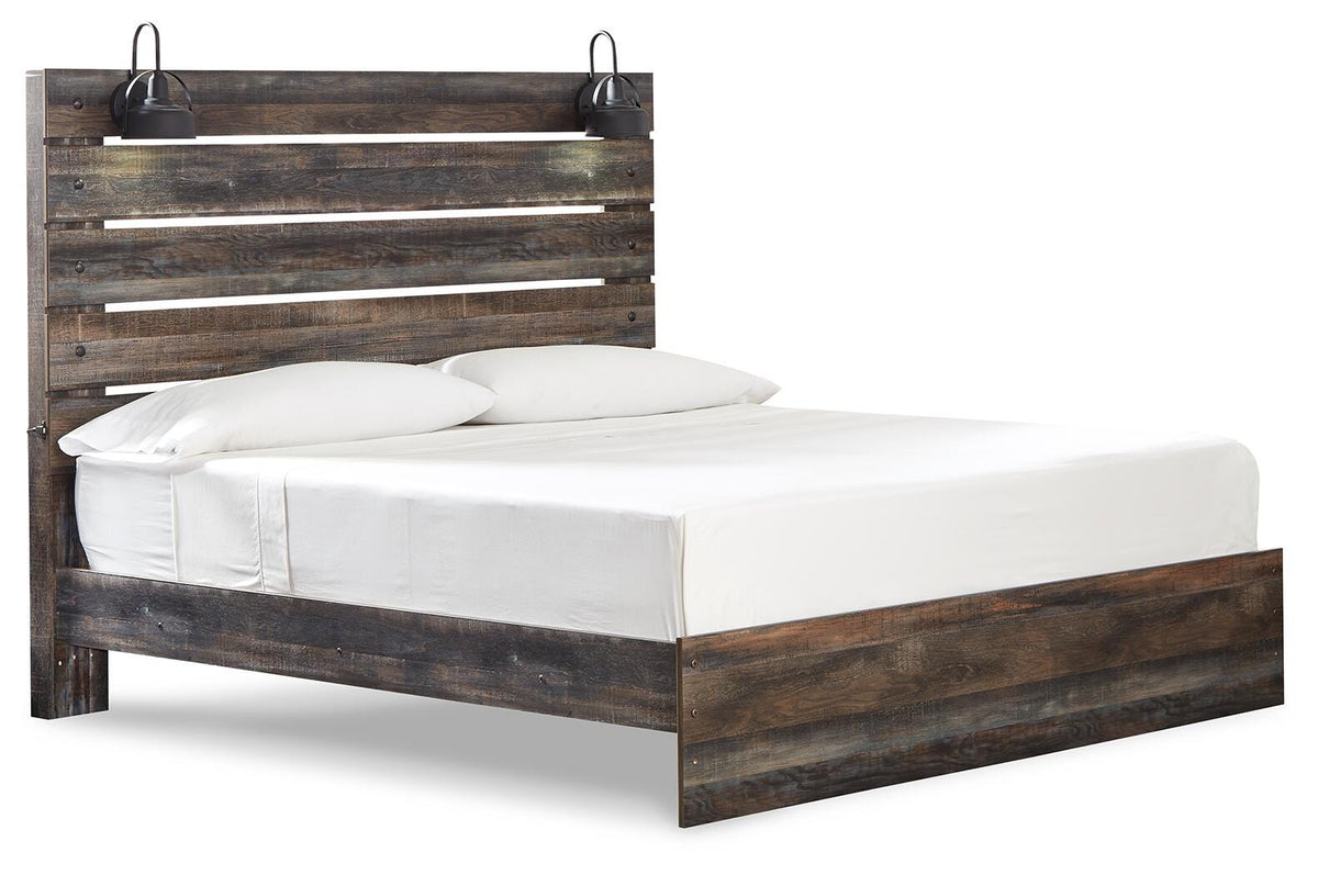 Drystan King Panel Bed, Dresser and Mirror