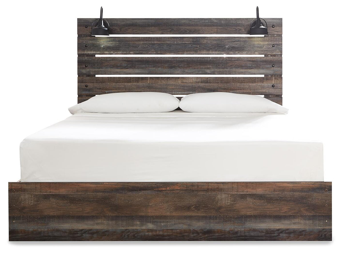 Drystan King Panel Bed and 2 Nightstands