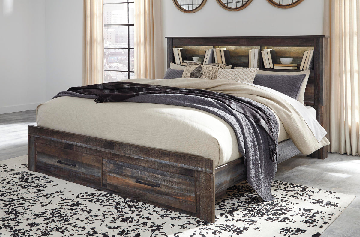 Drystan King Storage Bed, Dresser, Mirror and Chest