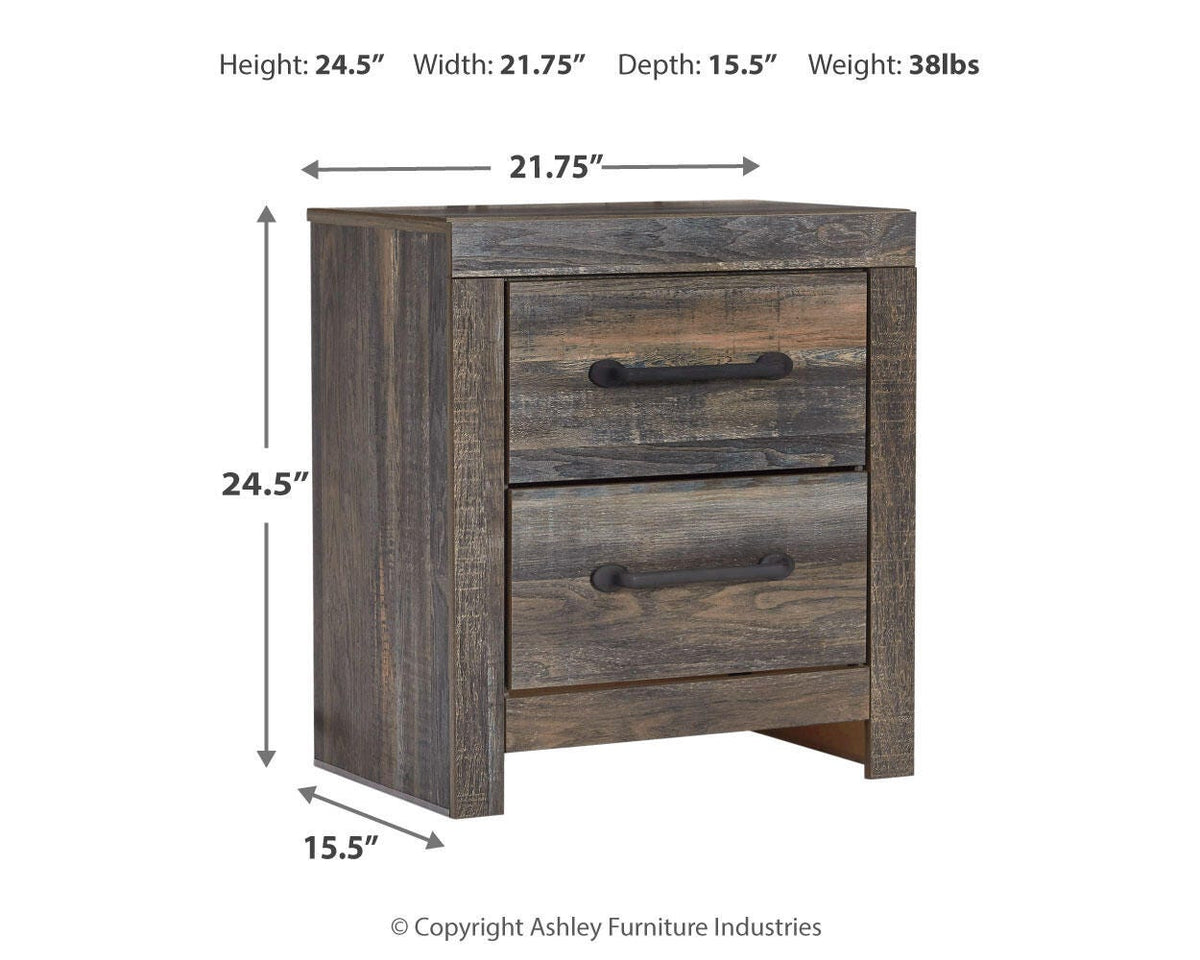 Drystan Queen Bookcase Bed with Storage, Dresser and Nightstand