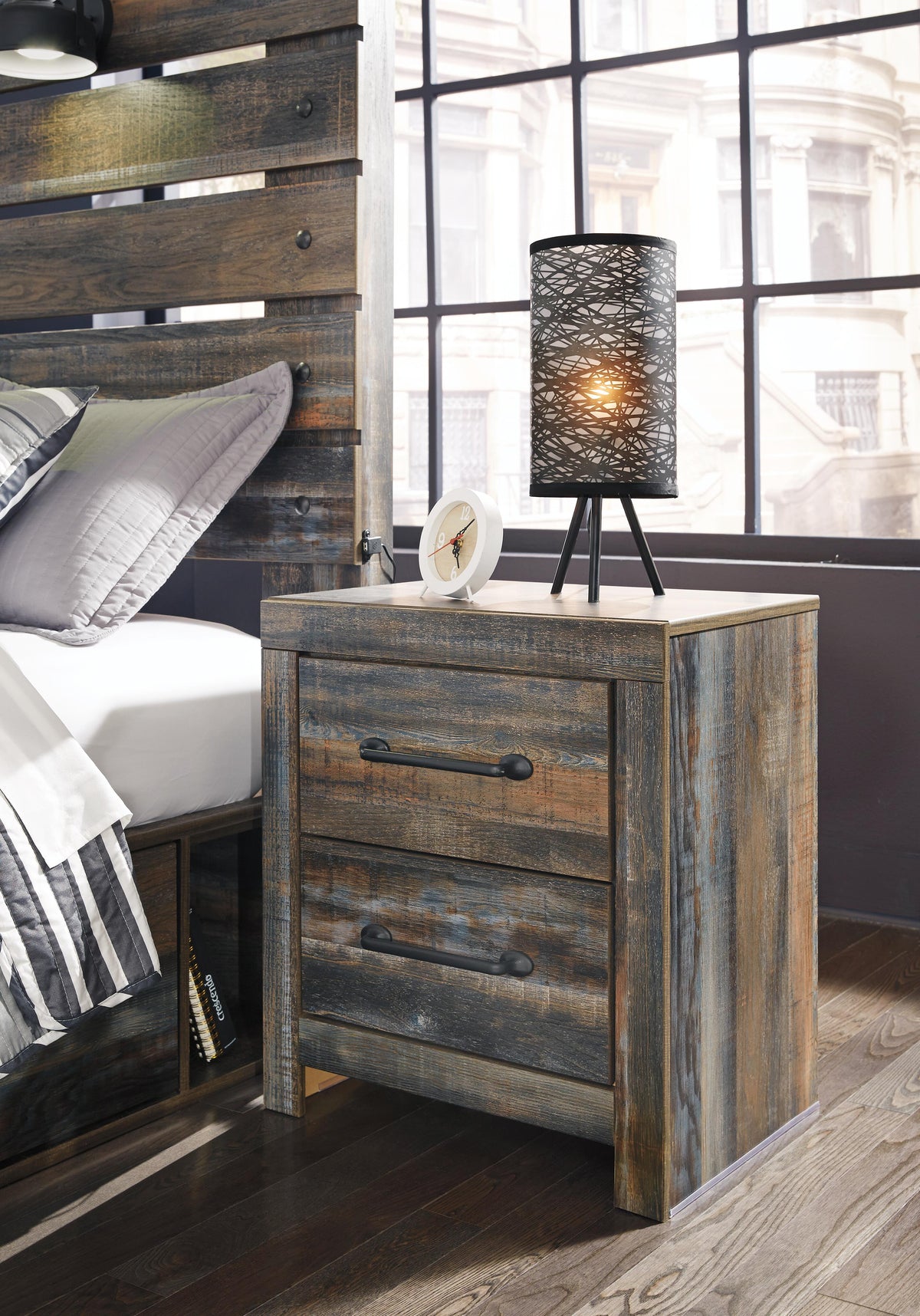 Drystan King Bookcase Storage Bed, Dresser, Mirror, Chest and 2 Nightstands