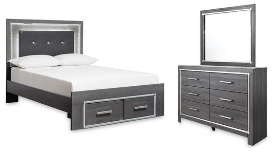 Lodanna Full Storage Bed, Dresser and Mirror