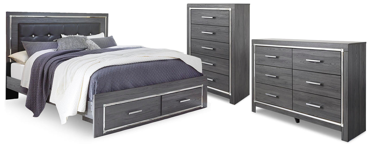 Lodanna King Storage Bed, Dresser and Chest