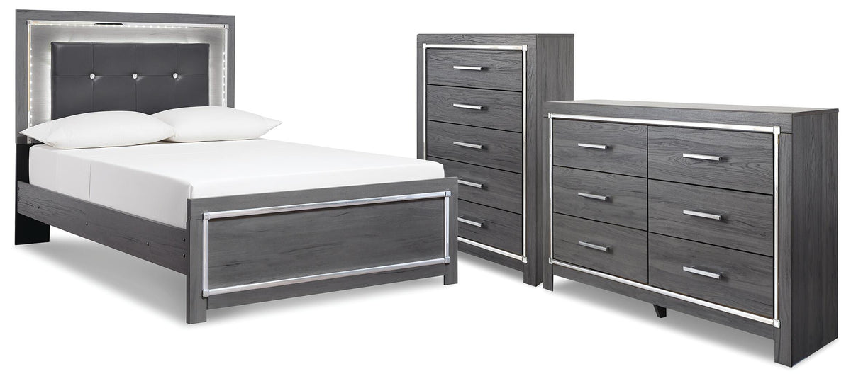 Lodanna Full Panel Bed, Dresser and Chest