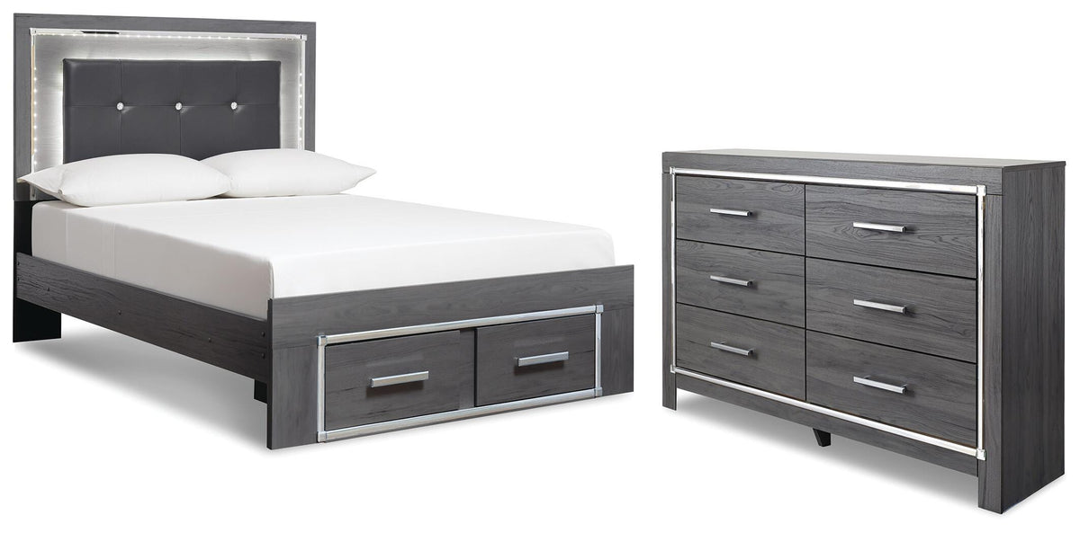 Lodanna Full Panel Storage Bed and Dresser