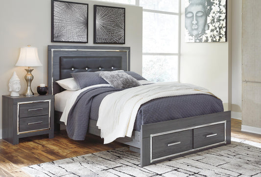 Lodanna Queen Storage Bed and Nightstand